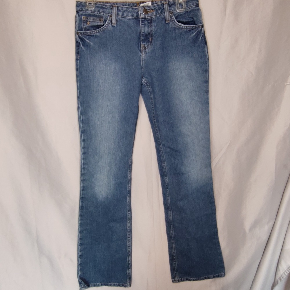 Arizona jeans 5 Long juniors blue denim straight leg preloved stretch